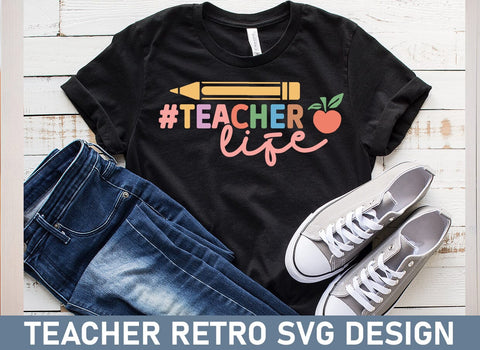 Teacher Retro SVG Design Bundle SVG CraftingStudio 