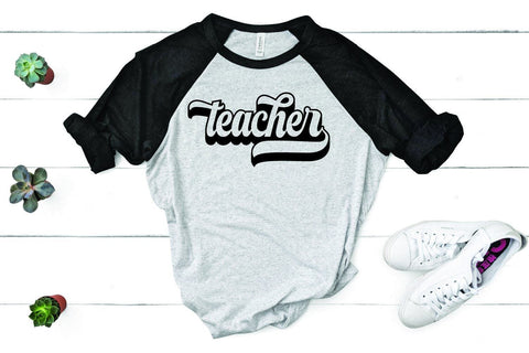 Teacher Retro SVG | Teacher Design | SVG PNG DXF EPS SVG Ikonart Design Shop 
