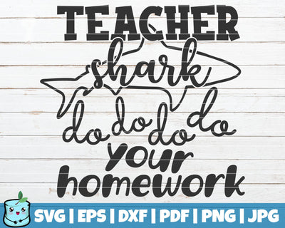 Teacher Shark SVG MintyMarshmallows 