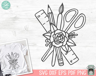 Teacher Shirt SVG, Teacher Gift SVG, School Supplies SVG SVG Wild Pilot 