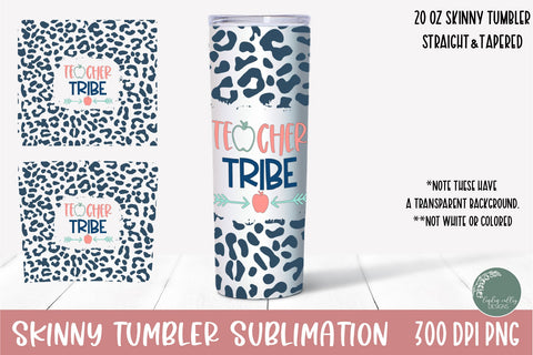 Teacher Skinny Tumbler Bundle-20 oz Tumbler Sublimation Wrap Sublimation Linden Valley Designs 