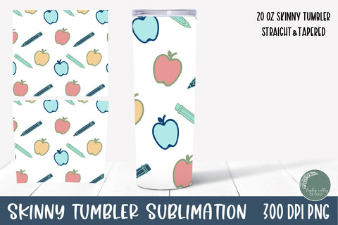 Teacher Skinny Tumbler Bundle-20 oz Tumbler Sublimation Wrap Sublimation Linden Valley Designs 