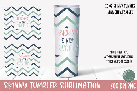Teacher Skinny Tumbler Bundle-20 oz Tumbler Sublimation Wrap Sublimation Linden Valley Designs 