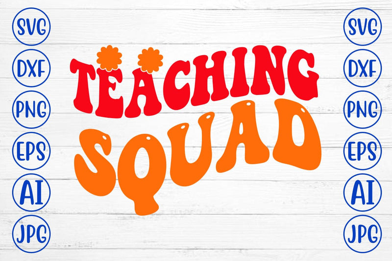 Teacher Squad Retro SVG SVG Syaman 