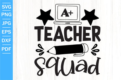 Teacher Squad SVG | Back To School SVG | School Teacher SVG SVG SouthernDaisyShop 