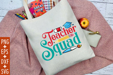 Teacher Squad SVG Cricut Files SVG Rupkotha 