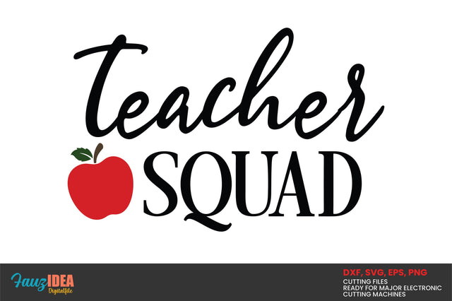 Teacher Squad Svg Design Instant Download SVG Fauz 