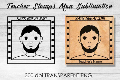 Teacher Stamp Man Sublimation | Teacher Stamp Design | Teacher Design Sublimation Fly Design 