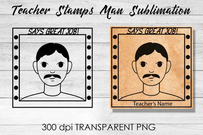 Teacher Stamp Man Sublimation | Teacher Stamp Design | Teacher Design Sublimation Fly Design 