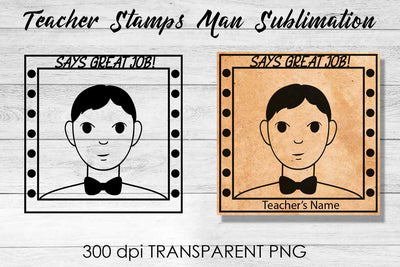 Teacher Stamp Man Sublimation | Teacher Stamp Design | Teacher Design Sublimation Fly Design 