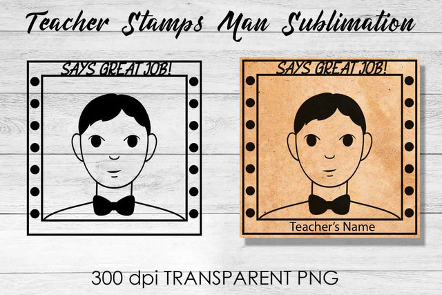 Teacher Stamp Man Sublimation | Teacher Stamp Design | Teacher Design Sublimation Fly Design 
