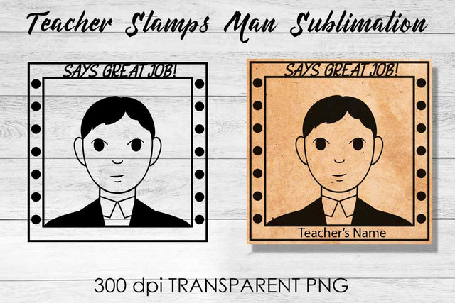 Teacher Stamp Man Sublimation | Teacher Stamp Design | Teacher Design Sublimation Fly Design 