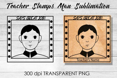 Teacher Stamp Man Sublimation | Teacher Stamp Design | Teacher Design Sublimation Fly Design 