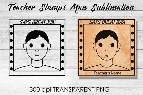 Teacher Stamp Man Sublimation | Teacher Stamp Design | Teacher Design Sublimation Fly Design 