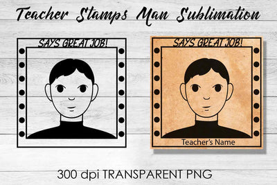Teacher Stamp Man Sublimation | Teacher Stamp Design | Teacher Design Sublimation Fly Design 