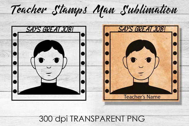 Teacher Stamp Man Sublimation | Teacher Stamp Design | Teacher Design Sublimation Fly Design 
