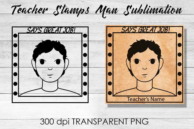 Teacher Stamp Man Sublimation | Teacher Stamp Design | Teacher Design Sublimation Fly Design 