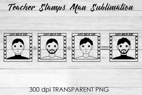 Teacher Stamp Man Sublimation | Teacher Stamp Design | Teacher Design Sublimation Fly Design 