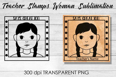 Teacher Stamp Woman Sublimation | Teacher Stamp Design | Teacher Design Sublimation Fly Design 
