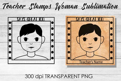Teacher Stamp Woman Sublimation | Teacher Stamp Design | Teacher Design Sublimation Fly Design 