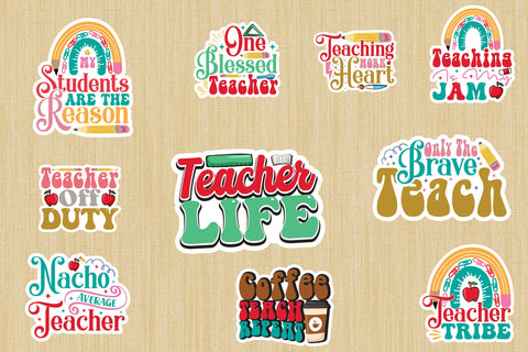 Teacher Sticker Bundle SVG Rupkotha 