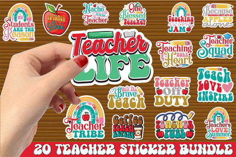 Teacher Sticker Bundle SVG Rupkotha 