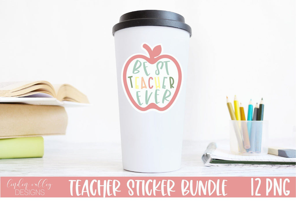 Teacher Sticker Mini Bundle-Funny Teacher PNG Bundle - So Fontsy