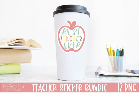 Teacher Sticker Mini Bundle-Funny Teacher PNG Bundle Sublimation Linden Valley Designs 