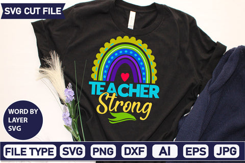 Teacher Strong SVG Cut File SVG DesignPlante 503 