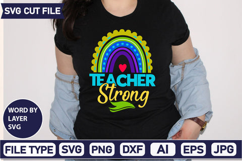 Teacher Strong SVG Cut File SVG DesignPlante 503 