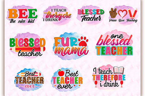 Teacher Sublimation Bundle, 35 PNG Files SVG Shetara Begum 