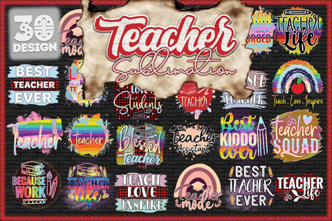 Teacher Sublimation Bundle Sublimation Creativeart88 