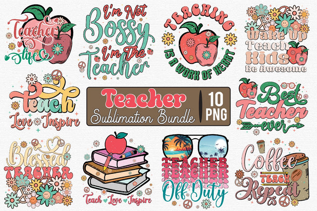 Teacher Sublimation Bundle Sublimation designartist 