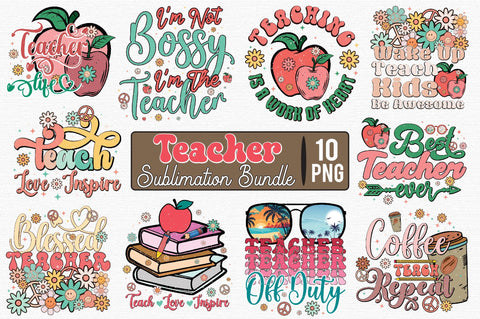 Teacher Sublimation Bundle Sublimation designartist 