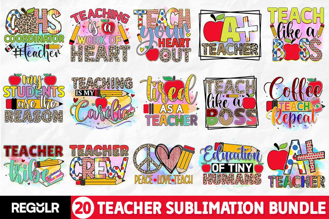 Teacher Sublimation Bundle Sublimation Regulrcrative 