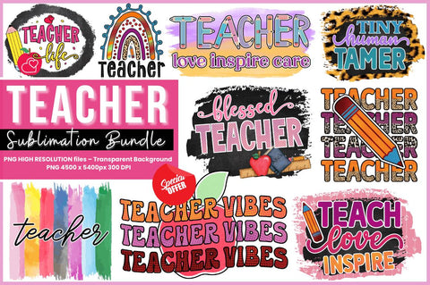 Teacher Sublimation Bundle Sublimation Regulrcrative 