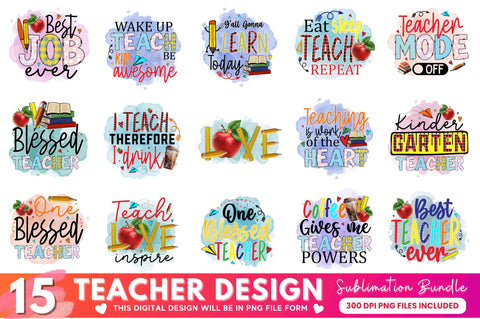 Teacher Sublimation Bundle Sublimation Regulrcrative 