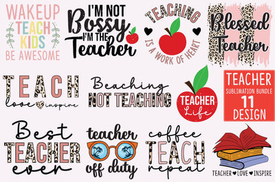 Teacher Sublimation Bundle Sublimation SVGista 