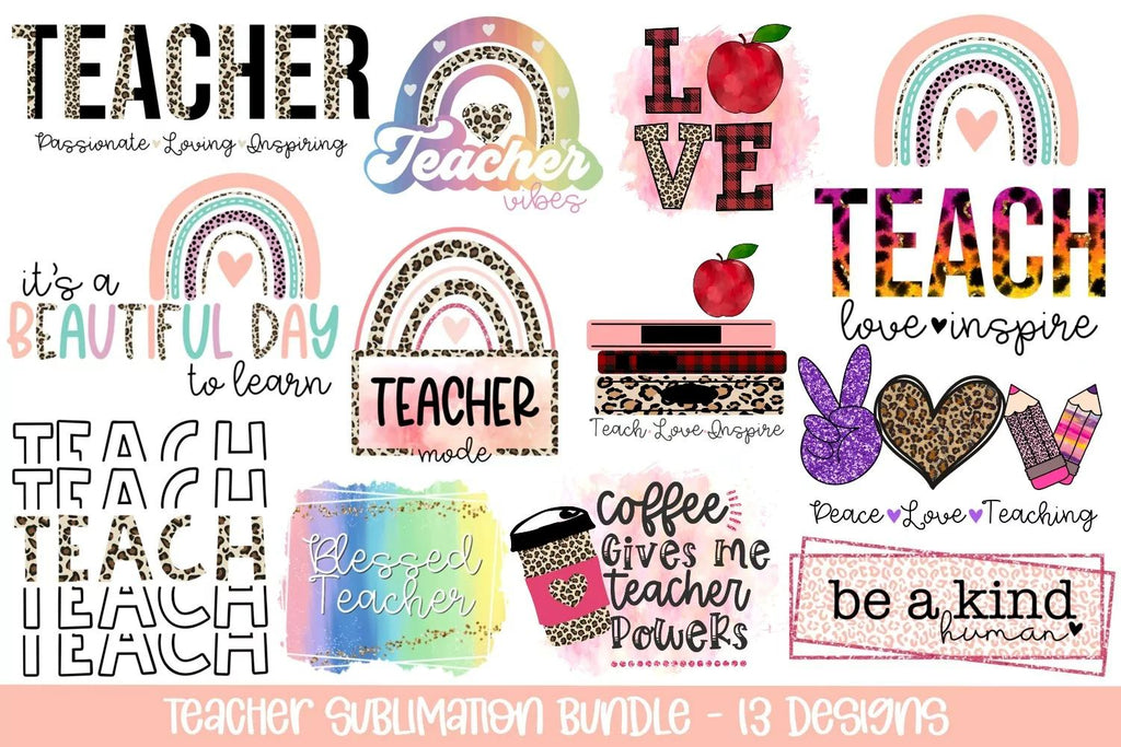 Teacher Sublimation Bundle - So Fontsy