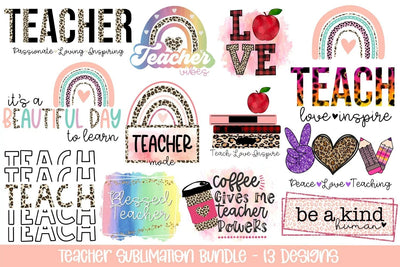 Teacher Sublimation Bundle Sublimation The Wild Daisy 