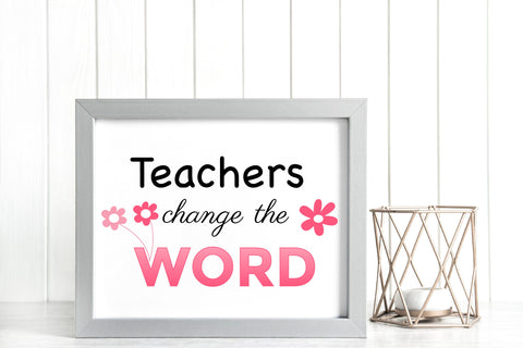 Teacher Sublimation Bundle. Valentines Teacher. Quote PNG Sublimation Olga Terlyanskaya 