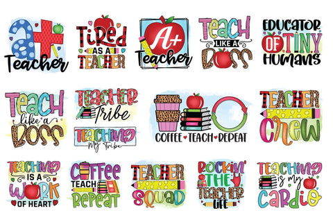 Teacher Sublimation Bundle Vol.2 Sublimation CraftLabSVG 