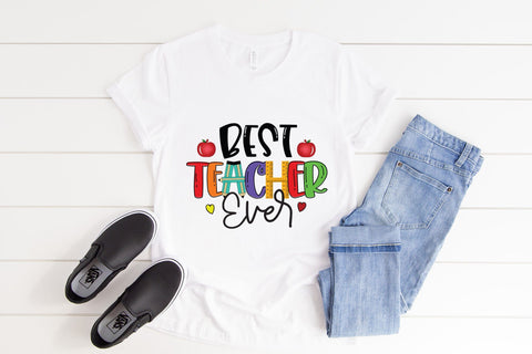 Teacher Sublimation Design, Best Teacher Ever Sublimation CraftLabSVG 