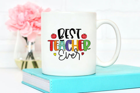 Teacher Sublimation Design, Best Teacher Ever Sublimation CraftLabSVG 