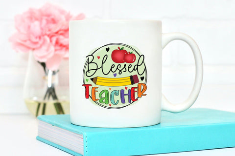 Teacher Sublimation Design | Blessed Teacher PNG Sublimation CraftLabSVG 
