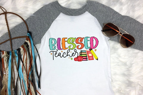 Teacher Sublimation Design | Blessed Teacher PNG Sublimation CraftLabSVG 