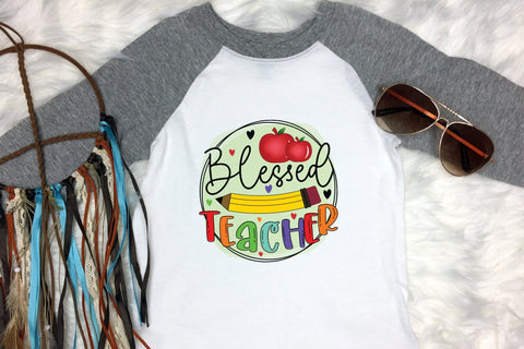 Teacher Sublimation Design | Blessed Teacher PNG Sublimation CraftLabSVG 