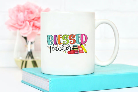Teacher Sublimation Design | Blessed Teacher PNG Sublimation CraftLabSVG 