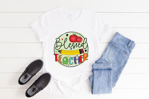 Teacher Sublimation Design | Blessed Teacher PNG Sublimation CraftLabSVG 