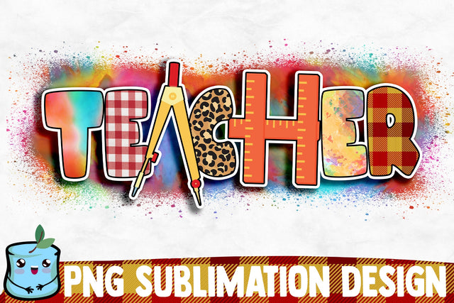Teacher Sublimation Design Sublimation MintyMarshmallows 